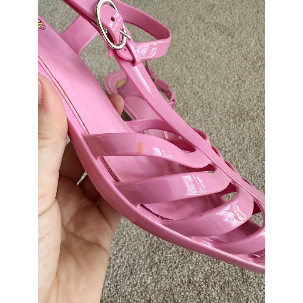 Melissa Plasticodelic Pink Point Toe Jelly Sandal Heels Size 8 - Picture 3 of 8